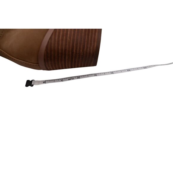 DV By Dolce Vita Frilli Bootie Boots Sz 9 Camel Brown Suede Leather Stacked Heel - Picture 12 of 13